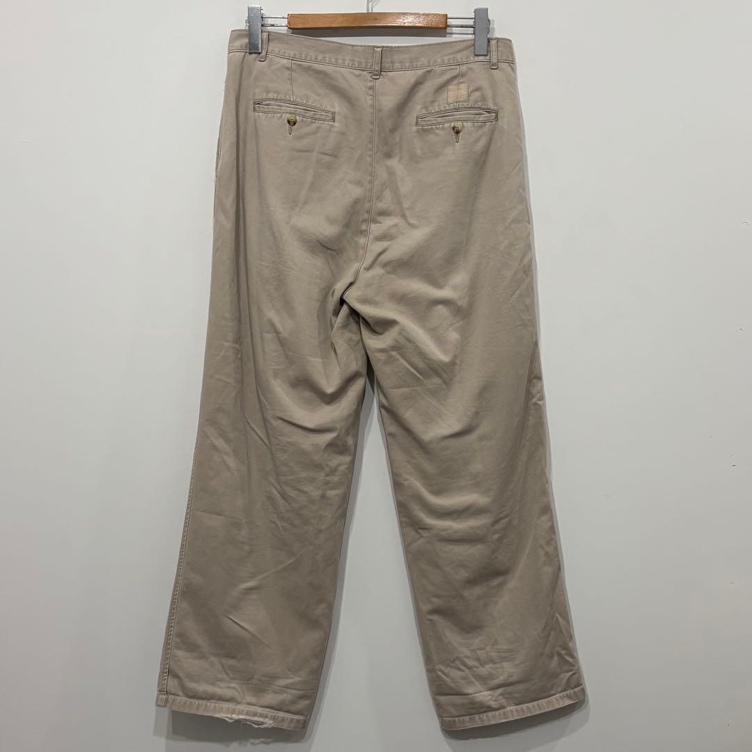 90s アメリカ製 ポロチノ 2タック ラルフローレン チノパンツ W34USA