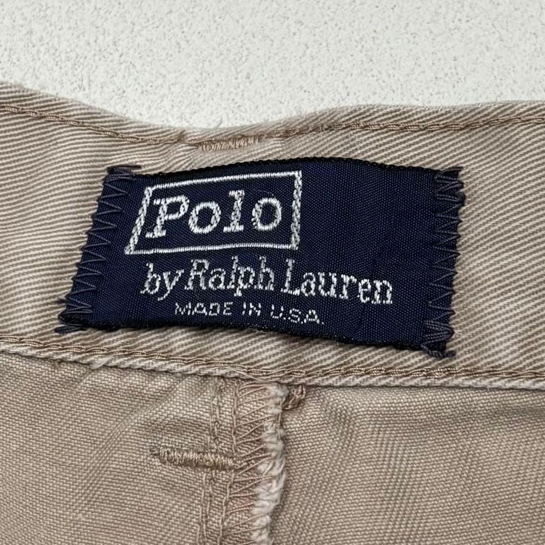 90s アメリカ製 ポロチノ 2タック ラルフローレン チノパンツ W34USA