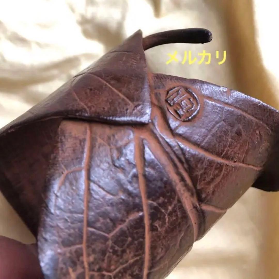 蓋置　一葉　須賀月真氏作　共箱入