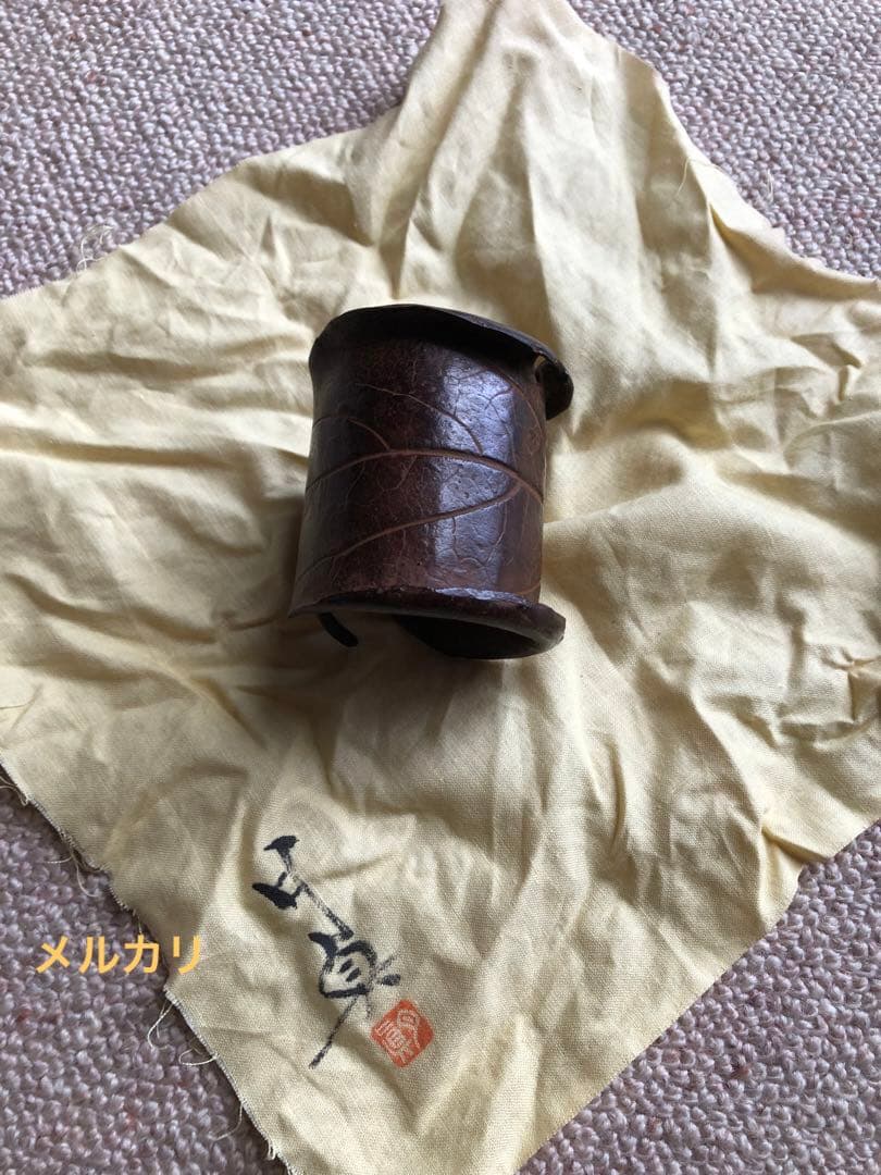 蓋置　一葉　須賀月真氏作　共箱入