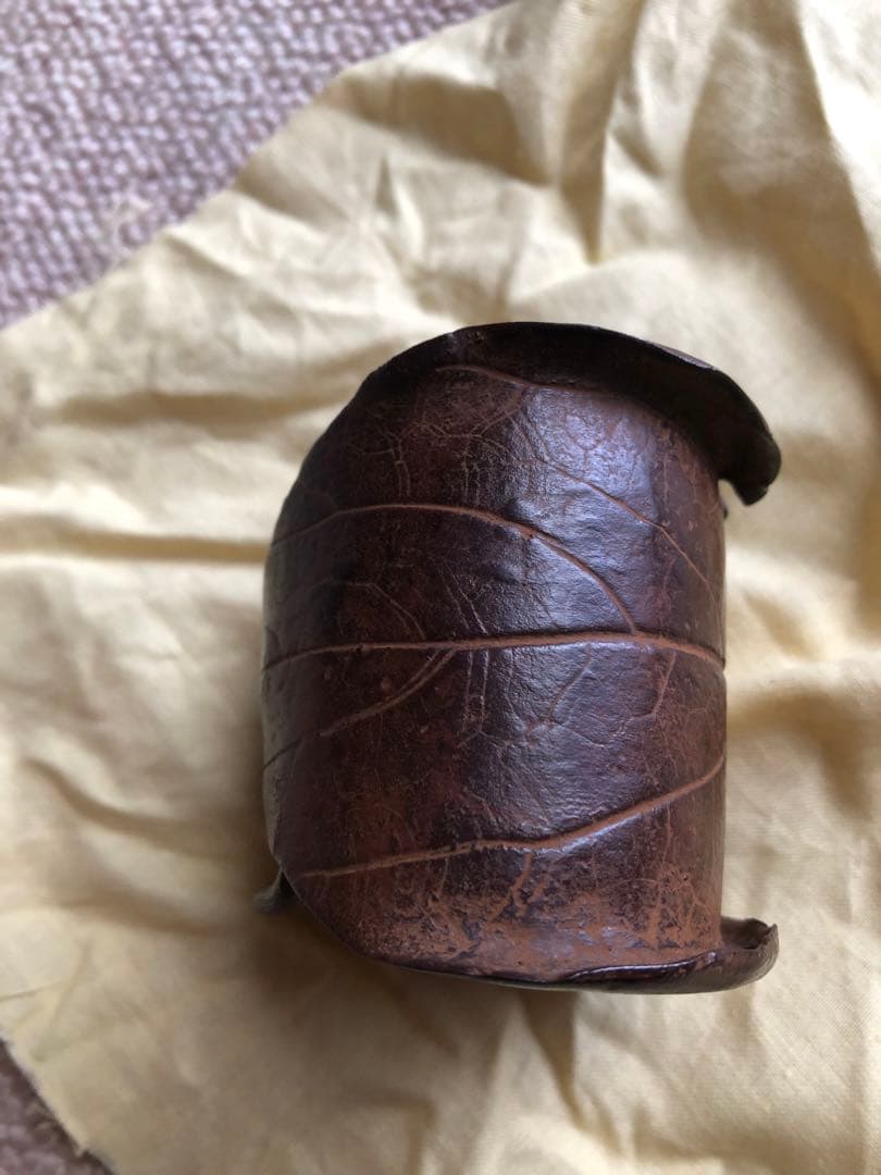 蓋置　一葉　須賀月真氏作　共箱入