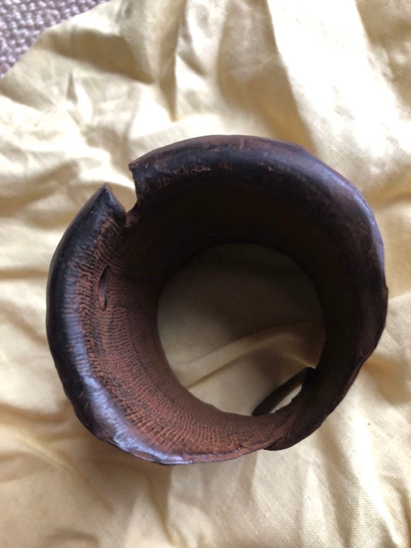 蓋置　一葉　須賀月真氏作　共箱入