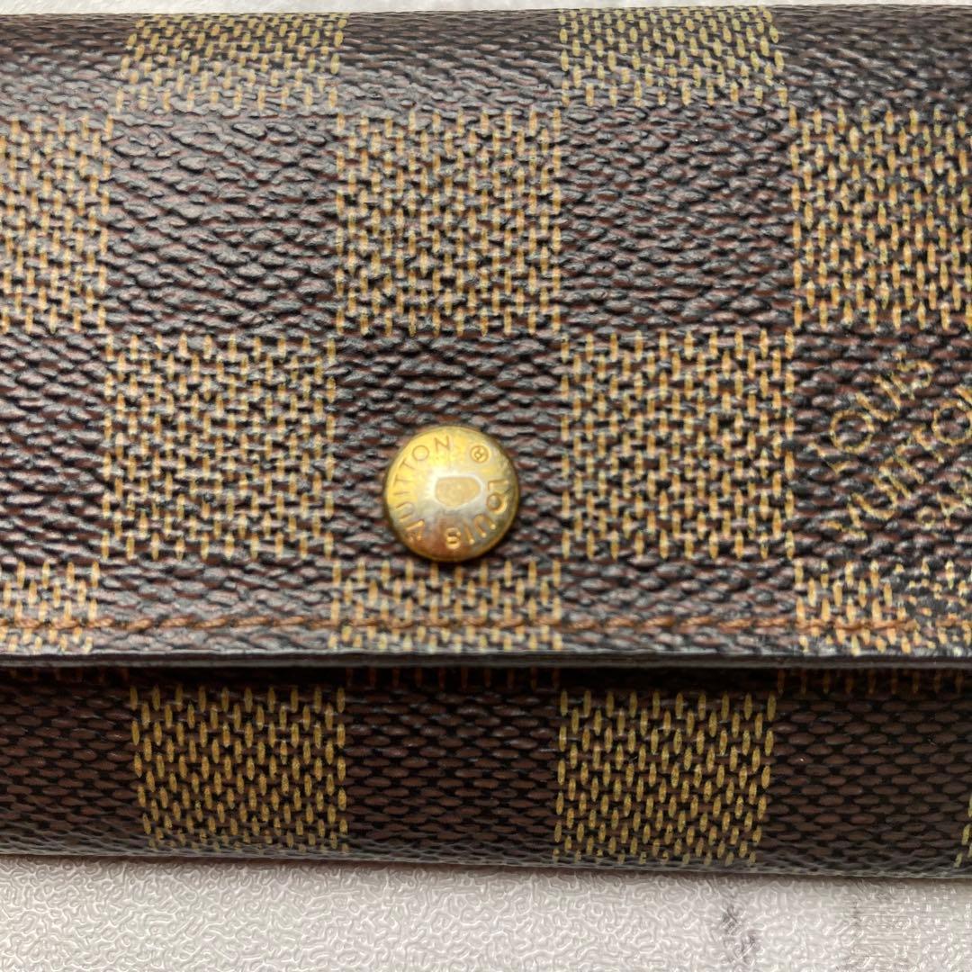 ルイヴィトン☆ケース　ダミエ　ポルトモネプラ　エベヌ　N61930