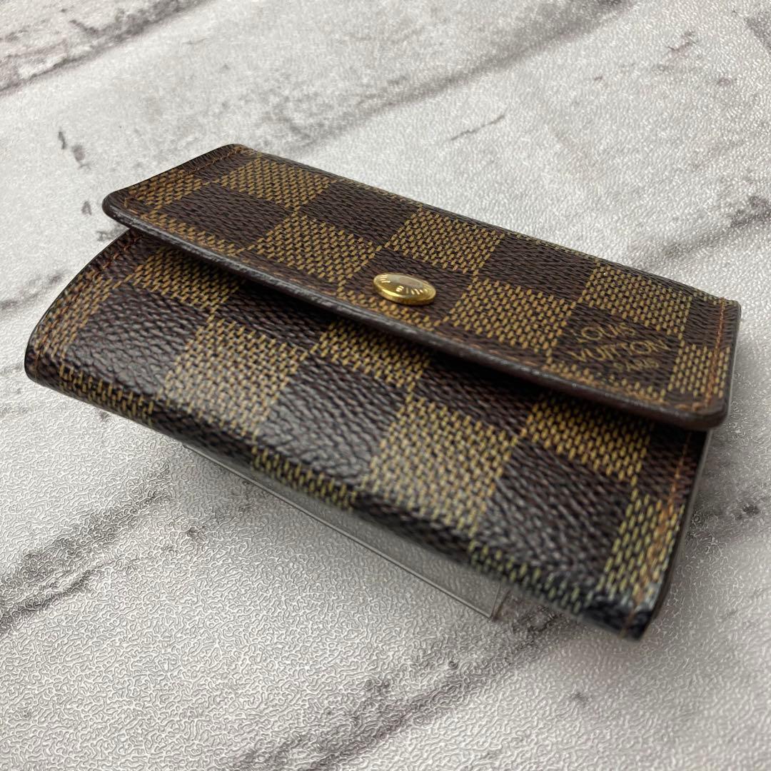 ルイヴィトン☆ケース　ダミエ　ポルトモネプラ　エベヌ　N61930