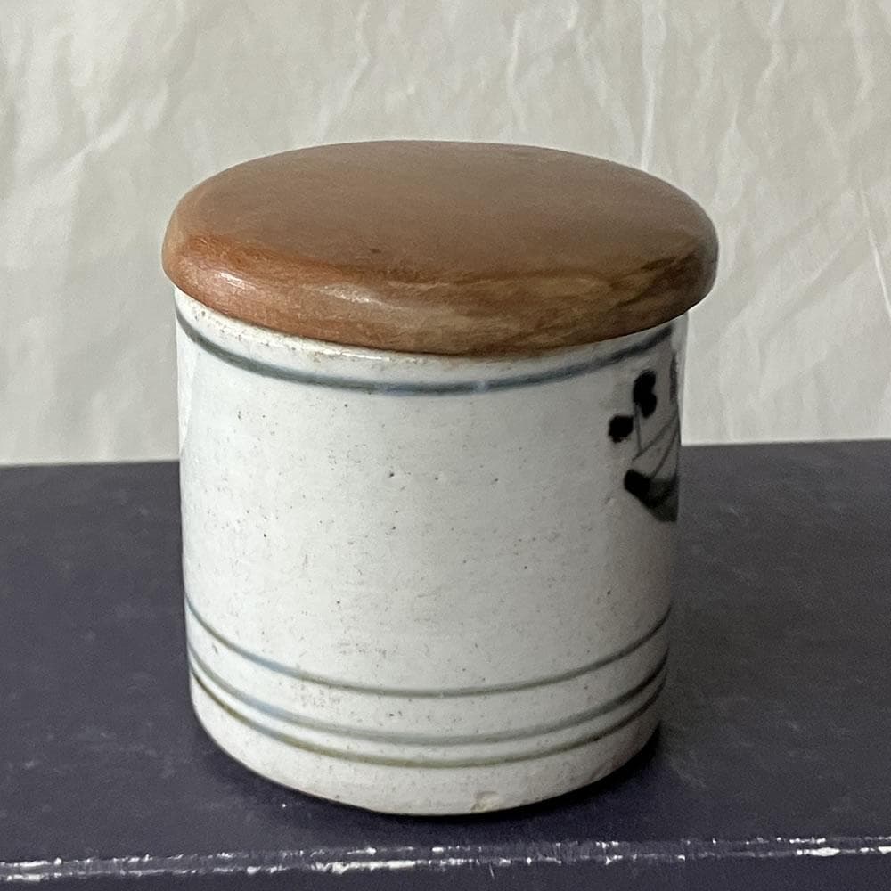 w165 古伊万里 染付 茶器 茶入 替茶器 棗 猪口 茶道具