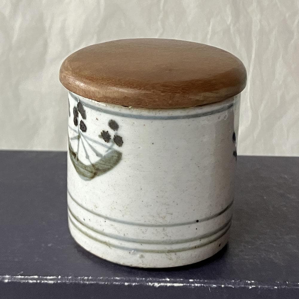 w165 古伊万里 染付 茶器 茶入 替茶器 棗 猪口 茶道具