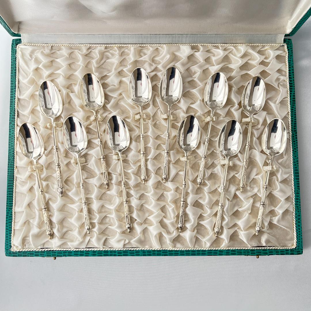 【SFAM】 ロシア様式のコーヒースプーン 12本組 仏蘭西 13.5cm