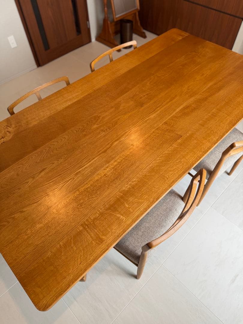 7月限定1万円off 美品)葉山家具 一本木長方形テーブル