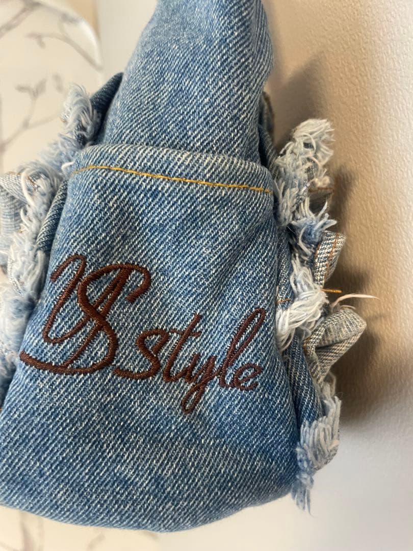 ルシアン・エ・サヨ　デニムフリルトートバック（わんちゃんお散歩バッグ）