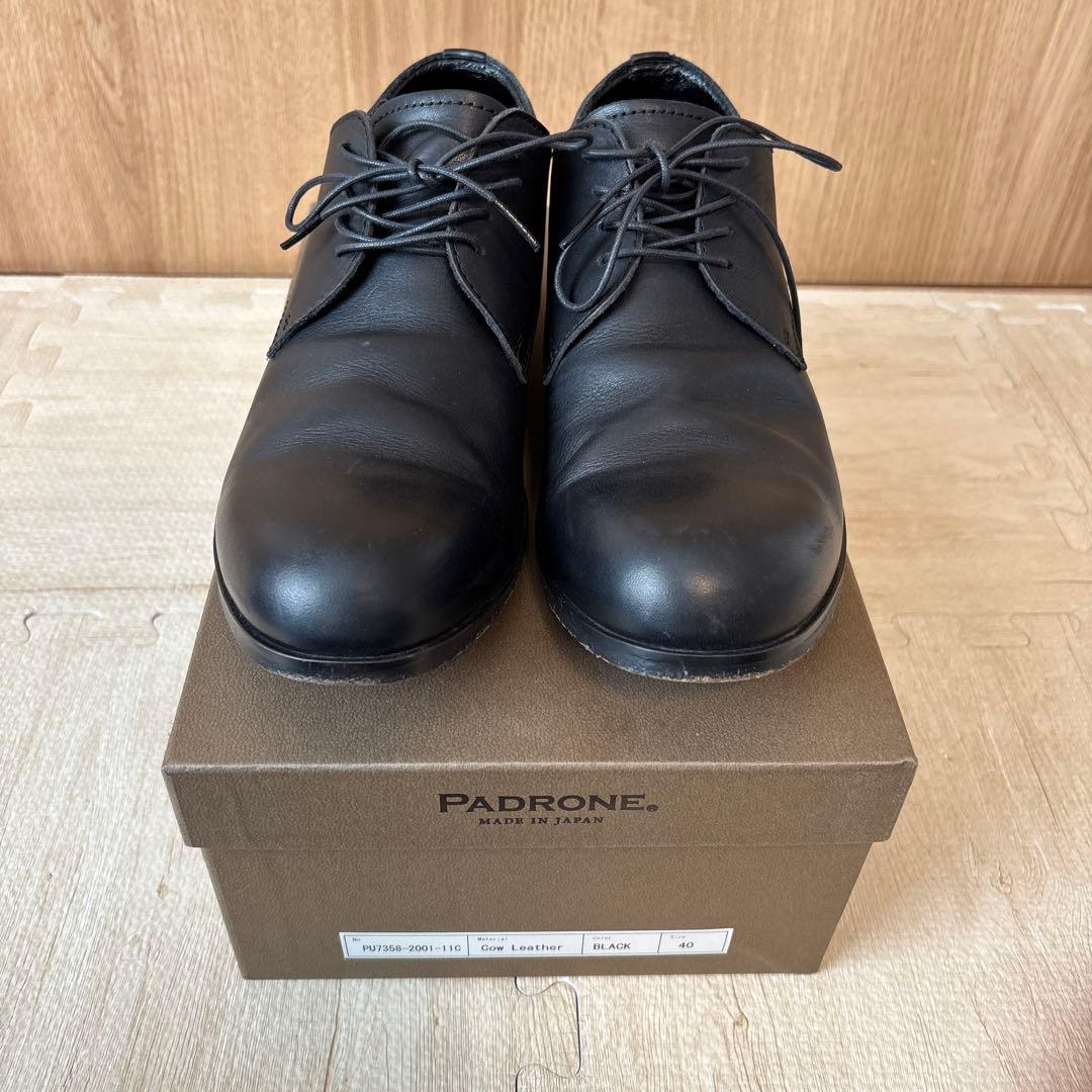 PADRON ブラック ドレスシューズ