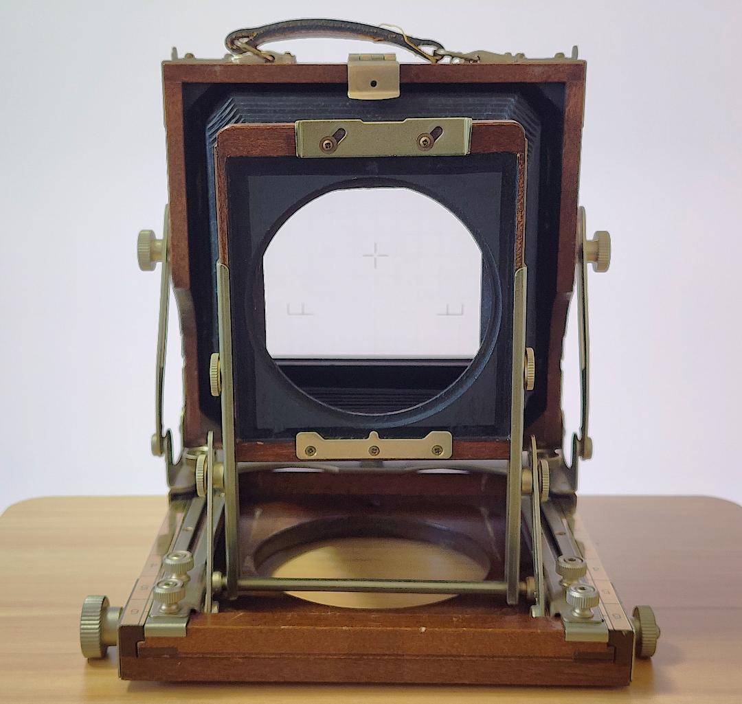 長岡4x5木製カメラ＋Nikkor-W 135mm F5.6＋フィルムホルダー