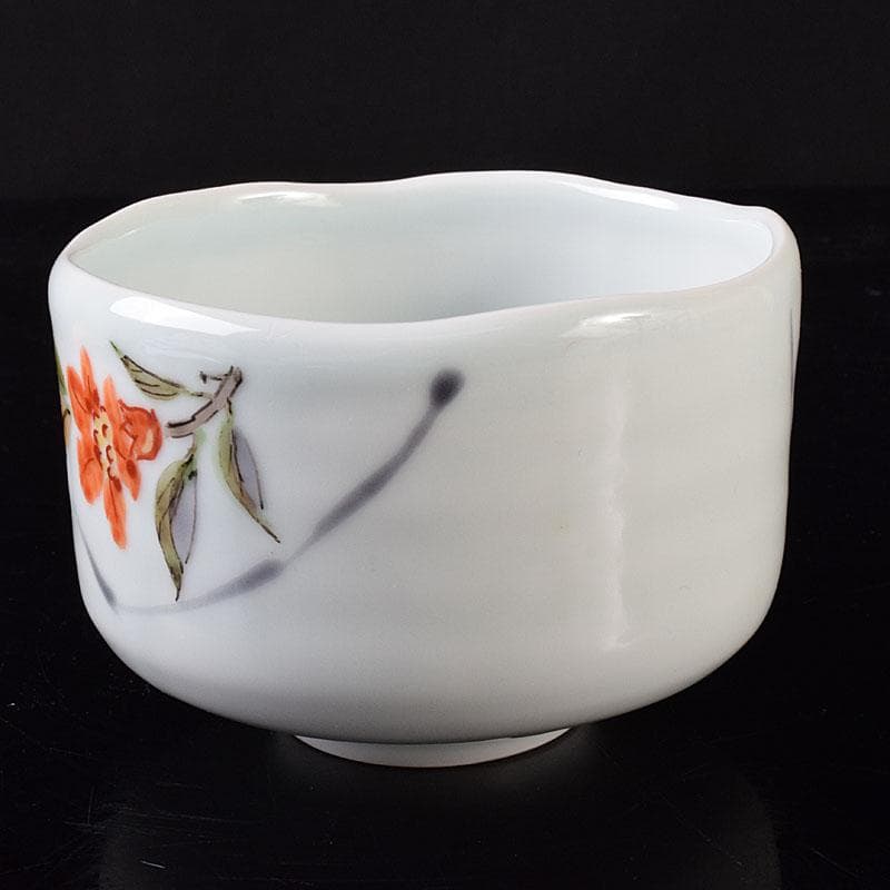 茶道具　森恵子作　色絵　柘榴文　茶碗　共箱　M　R7999