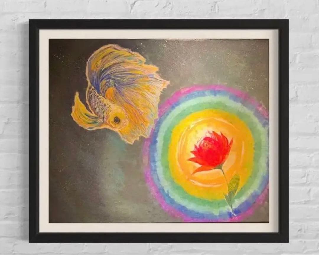 現代アート　「私を照らされた本当の私」　抽象画