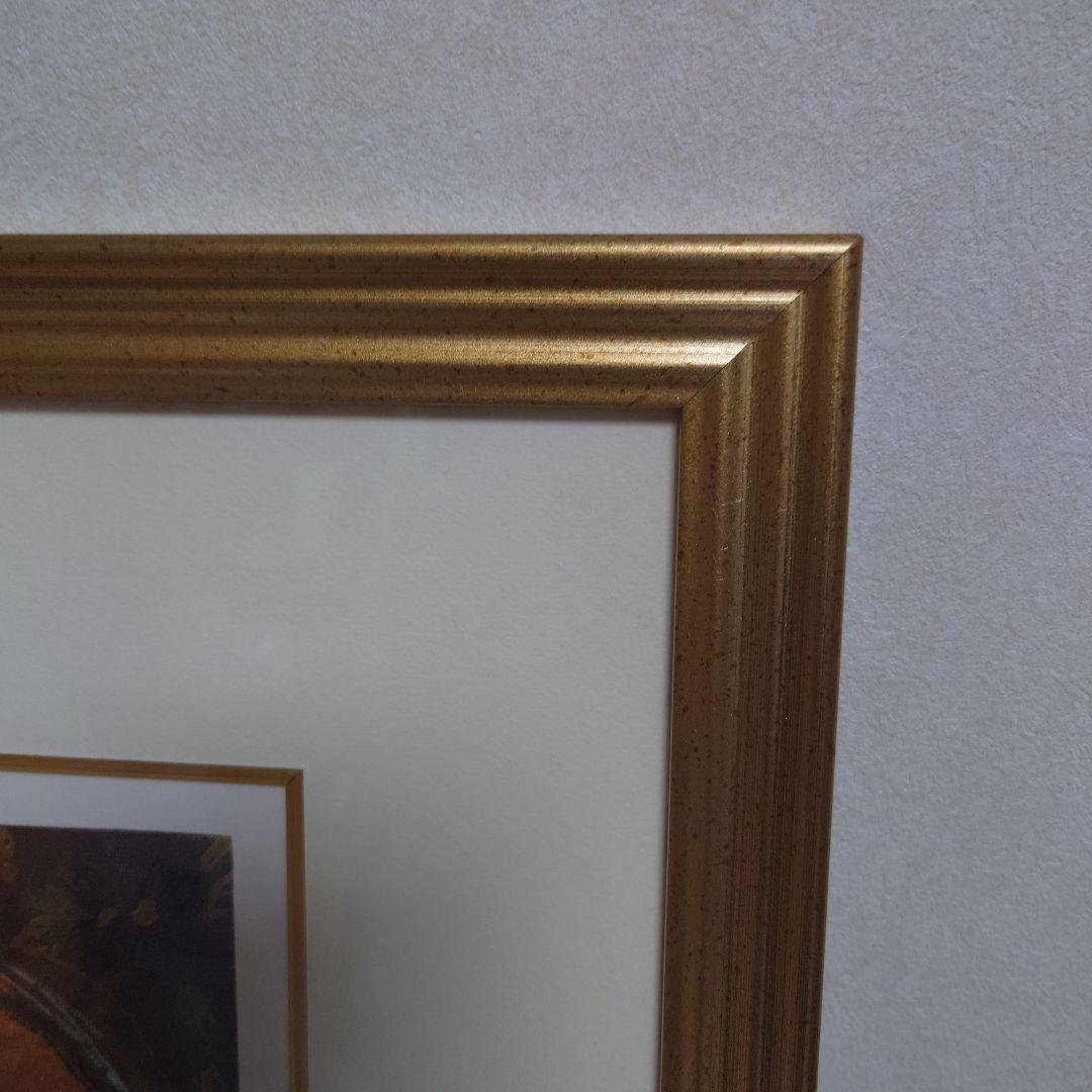 アンドリュープライス　黄色いバラ　版画　絵画　花　静物画　花瓶　額入り