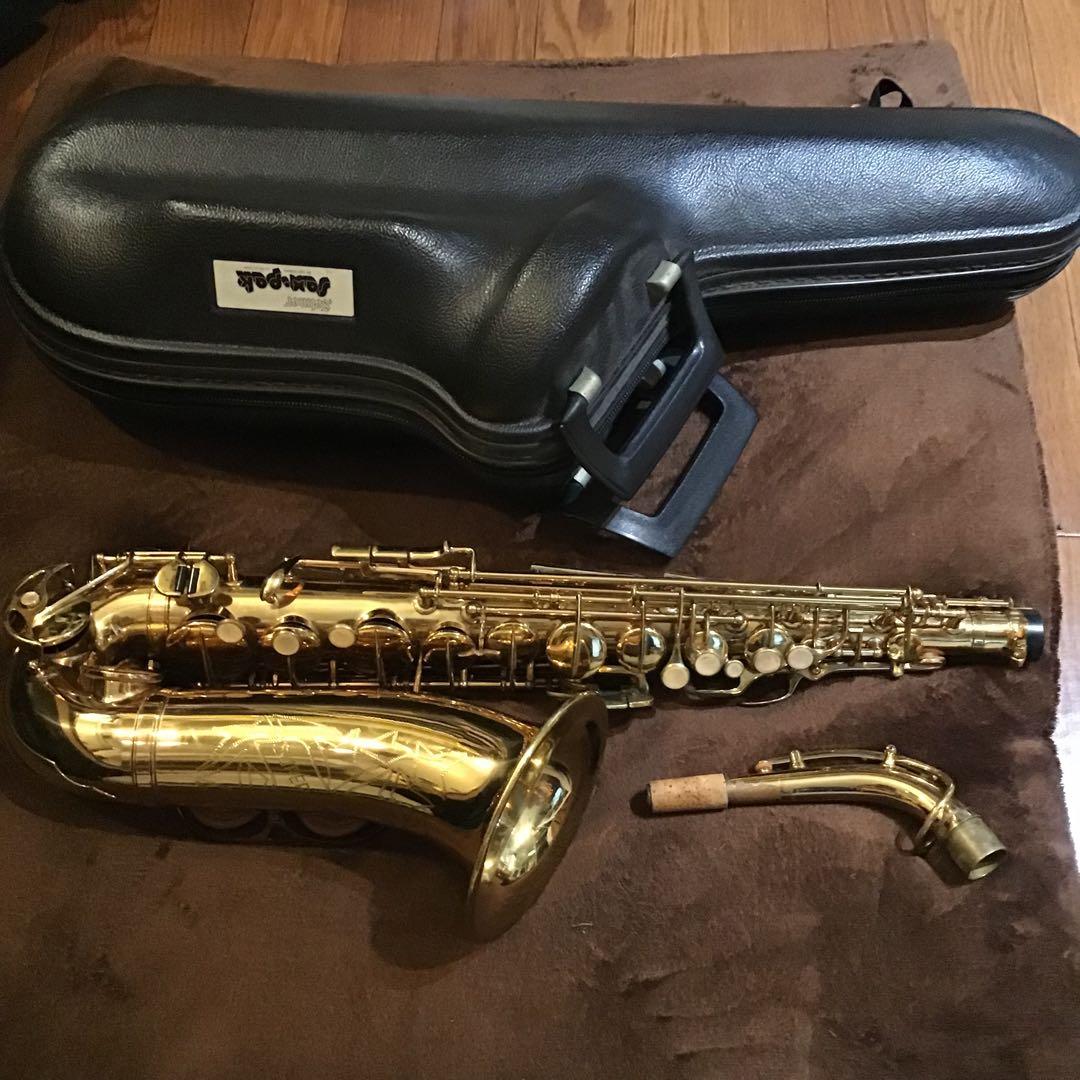 e)美品 全音域音出し確認済 ビンテージ アルトサックス　セルマーケース付き