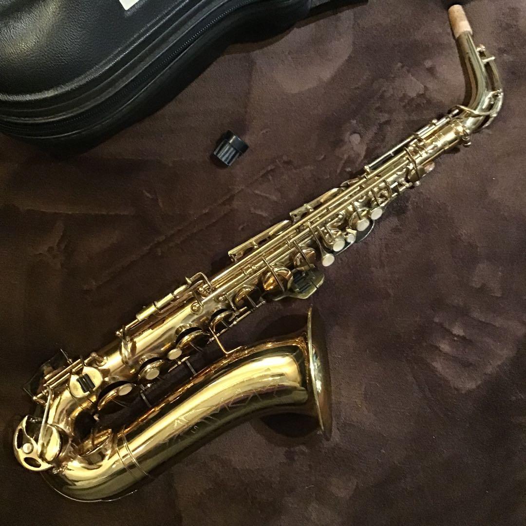 e)美品 全音域音出し確認済 ビンテージ アルトサックス　セルマーケース付き