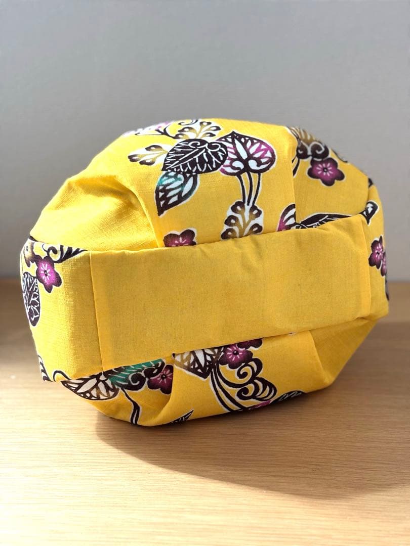 和装バック着物バック琉球紅型・琉球柄・葵の柄（向日葵色）入学卒業結婚振袖お宮参り