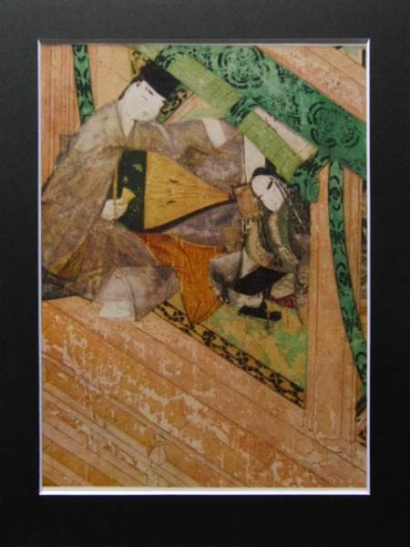 源氏物語絵巻、超希少・大判画集画、新品高級額装付