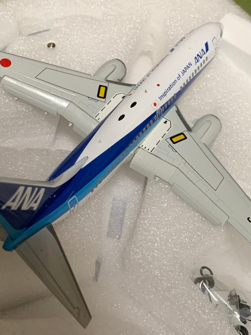 ANA 全日空 B737 JA02AN タグ モデルプレーン フラップダウン