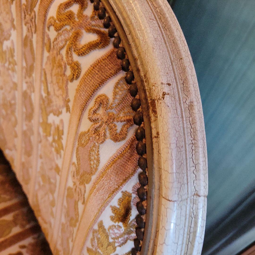 送料込み　アンティーク　フレンチスタイル ソファ ベージュ・ゴールド系