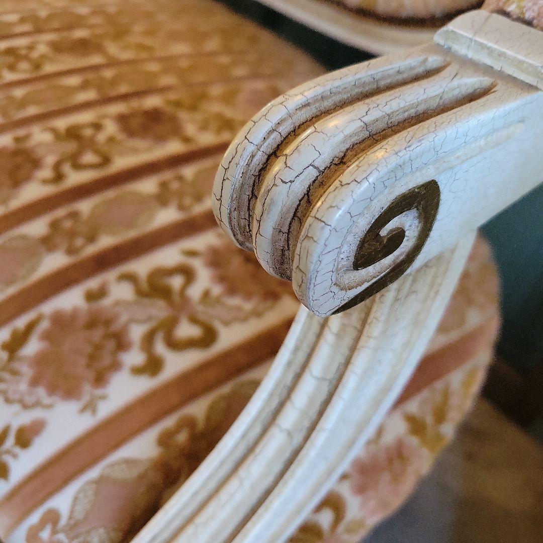 送料込み　アンティーク　フレンチスタイル ソファ ベージュ・ゴールド系