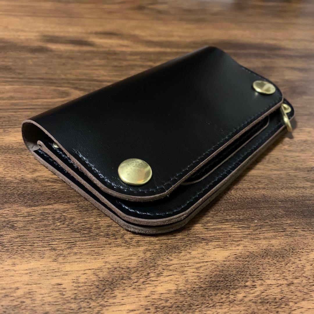 トラッカーウォレット　2層　ミドル　horseleather 素仕上げ