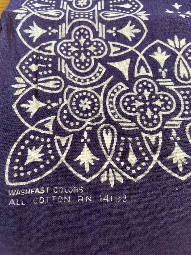 50s〜ビンテージバンダナ3枚SET｜雷柄・花柄・下鼻