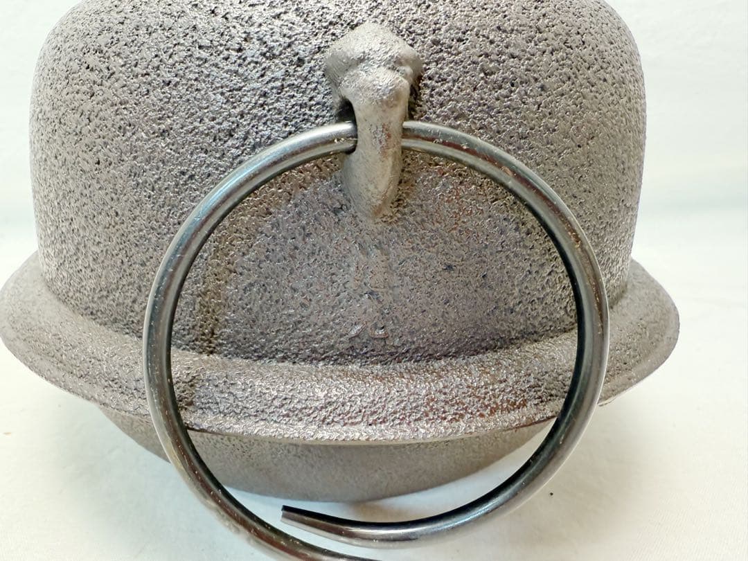 未使用 茶道具 釜師 佐藤清光造 唐銅朝鮮風炉釜 野々田電熱器 釜印 釜鐶付元箱