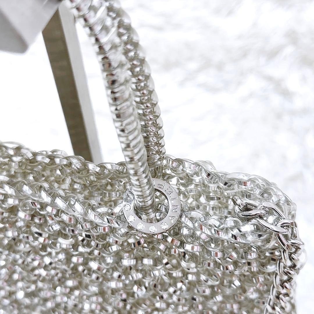 美品✨アンテプリマ　ワイヤーバッグ　スタンダード　スクエア ミディアム　シルバー