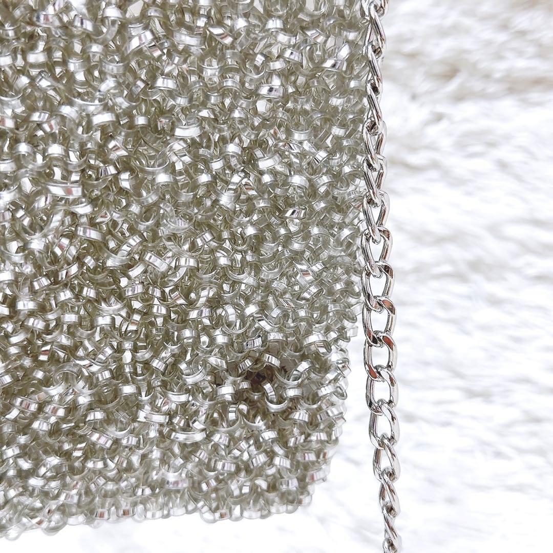 美品✨アンテプリマ　ワイヤーバッグ　スタンダード　スクエア ミディアム　シルバー