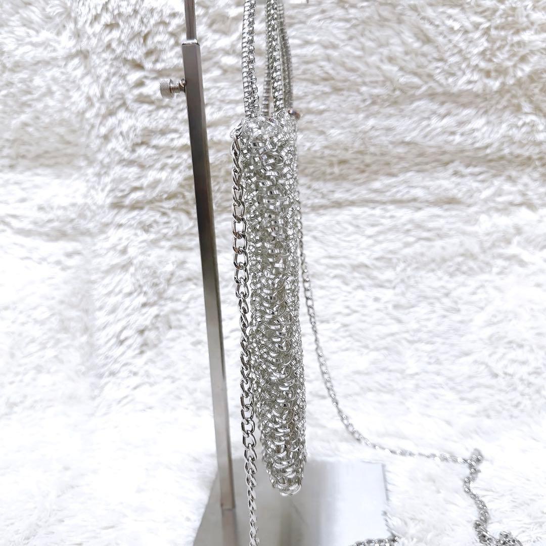 美品✨アンテプリマ　ワイヤーバッグ　スタンダード　スクエア ミディアム　シルバー