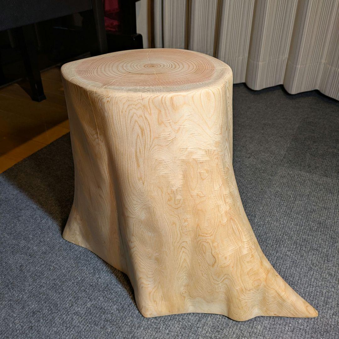 檜　切り株　丸太　椅子　スツール　　 　高さ約33㎝
