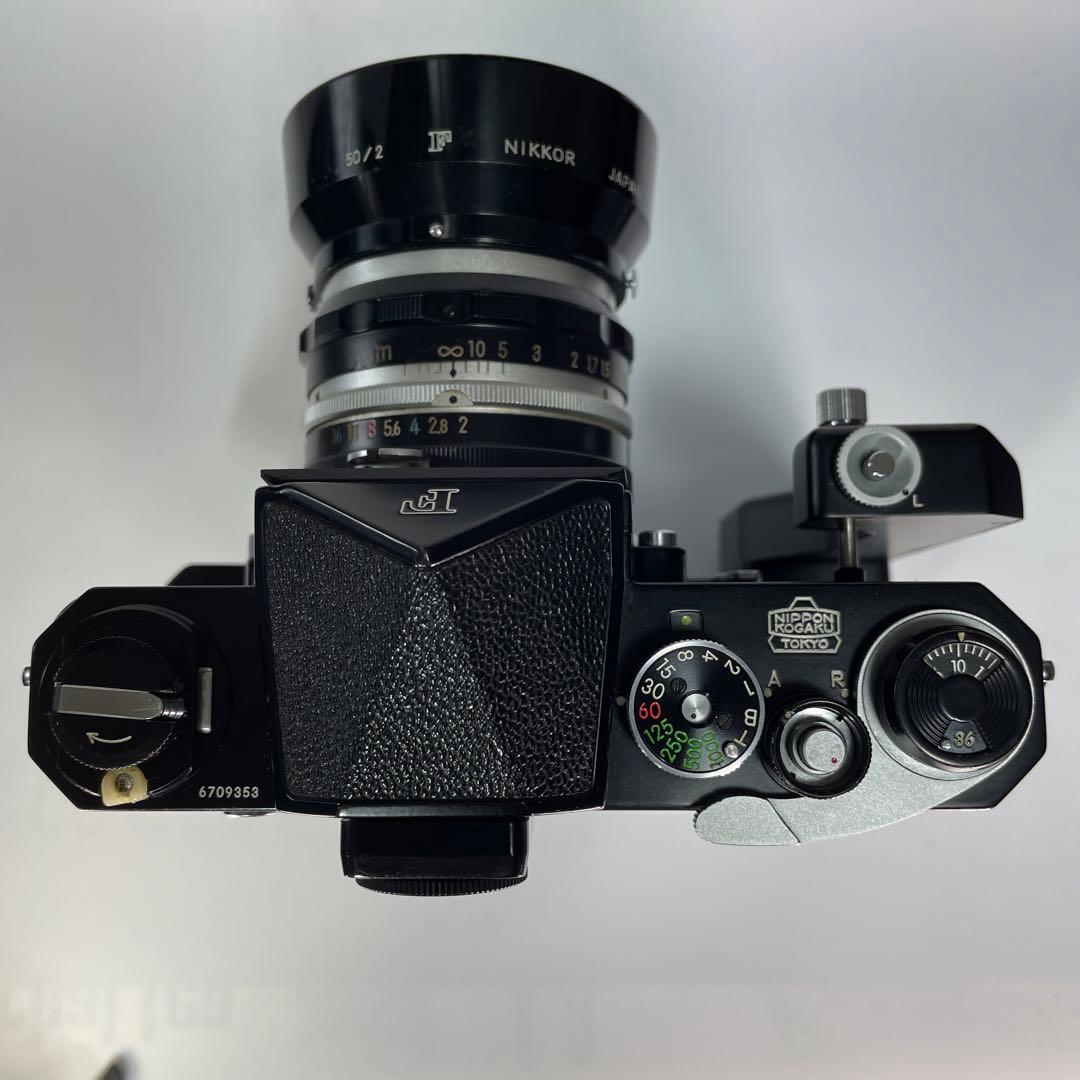 [稼働美品]ニコンＦアイレベル初期型ブラック、モ-タ-ドライブＦ36セット