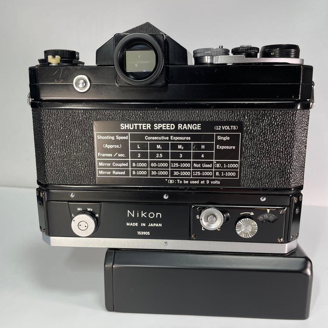 [稼働美品]ニコンＦアイレベル初期型ブラック、モ-タ-ドライブＦ36セット