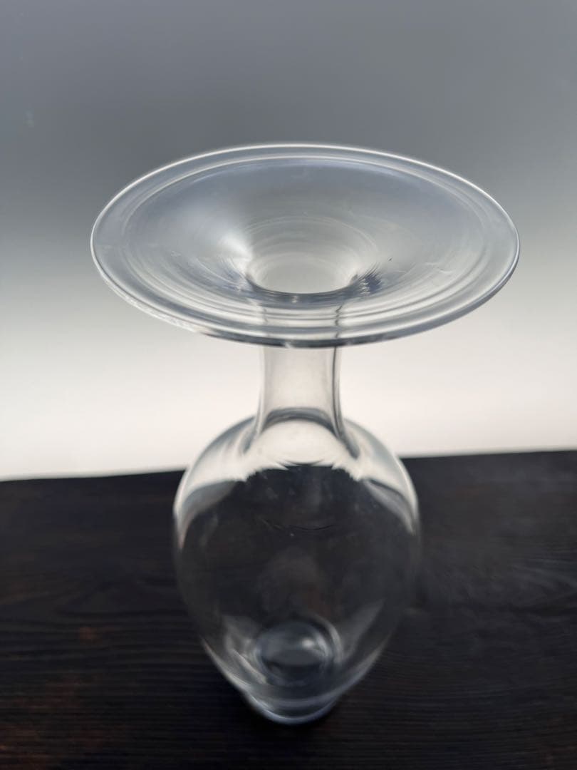 瀬沼健太郎 鶴首花器 ガラス製