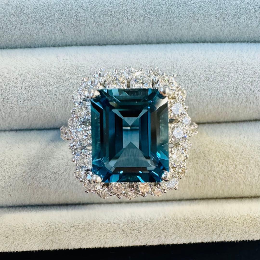 専用です☆PTロンドンブルートパーズリング　BT:5.17ct D:1.18ct