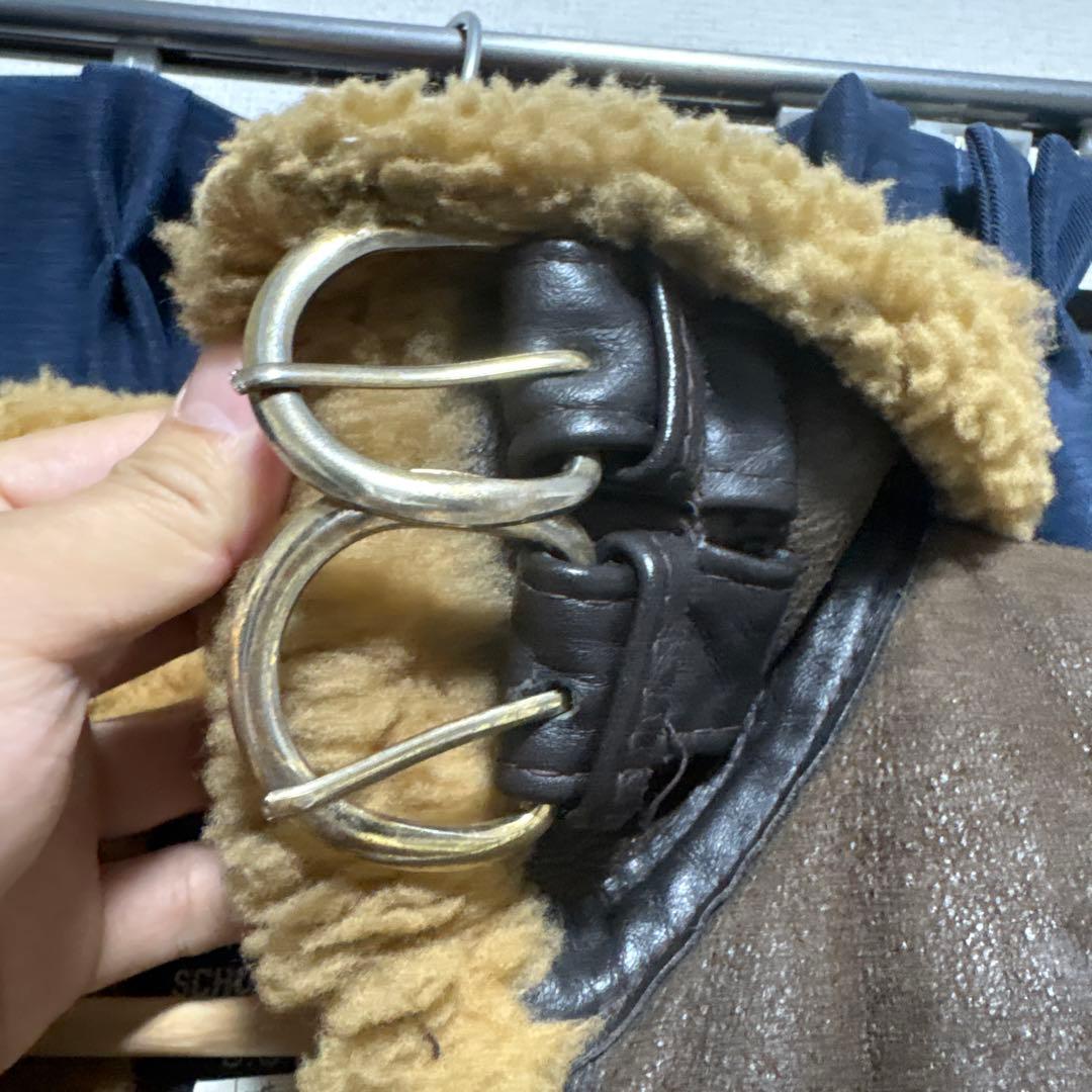 SCHOTT ショット B-3 ムートンジャケット ブラウン size32