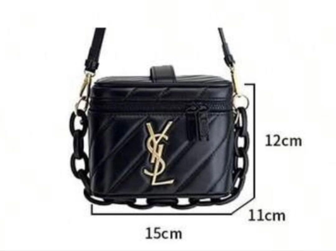 Yves Saint Laurent ブラックショルダーバッグ　バニティ