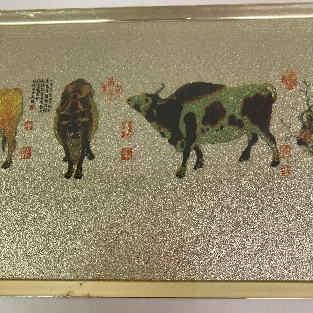 五牛図 中国美術 韓滉 複製画 額装 絵画 壁掛け 牛 縁起物 丑年 五頭の牛