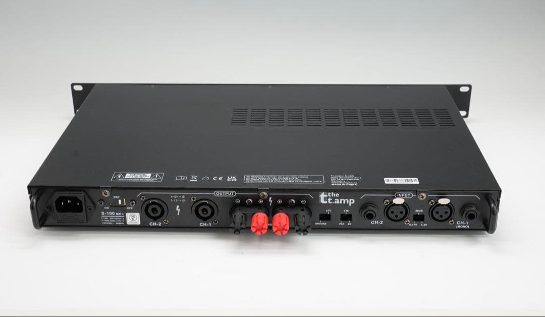 the t.amp S-100 MKII パワーアンプ