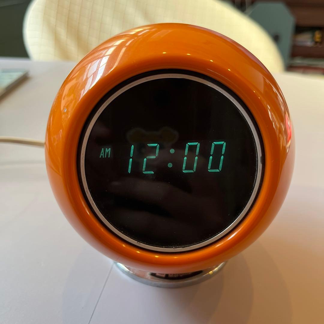 Maruman 置時計 EM-700 オレンジ　ミッドセンチュリー