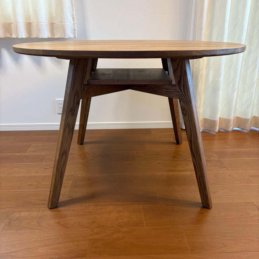 【しーも】unico ADDAY（アディ）ラウンドダイニングテーブル