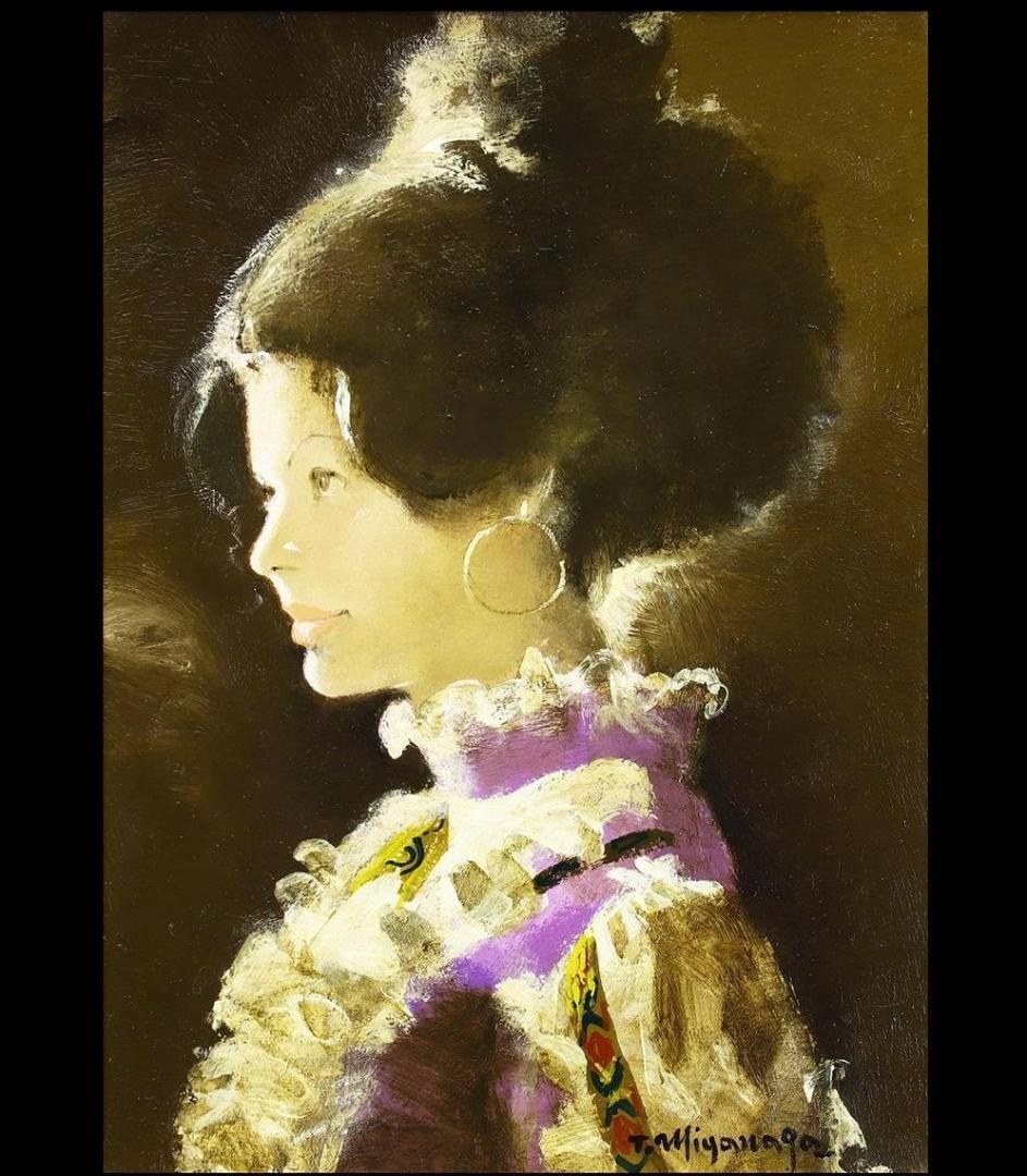 【処分価格】【真作】◆宮永岳彦『爛』油彩 ４号◆検） 藤田嗣治 高塚省吾