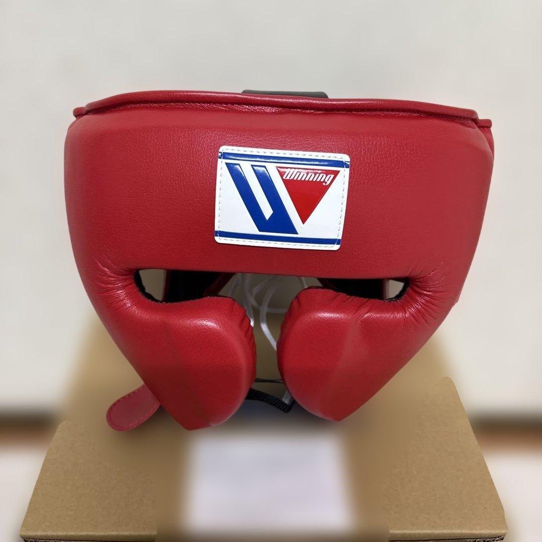 新品未使用品Winning ヘッドギア レッド Lサイズ
