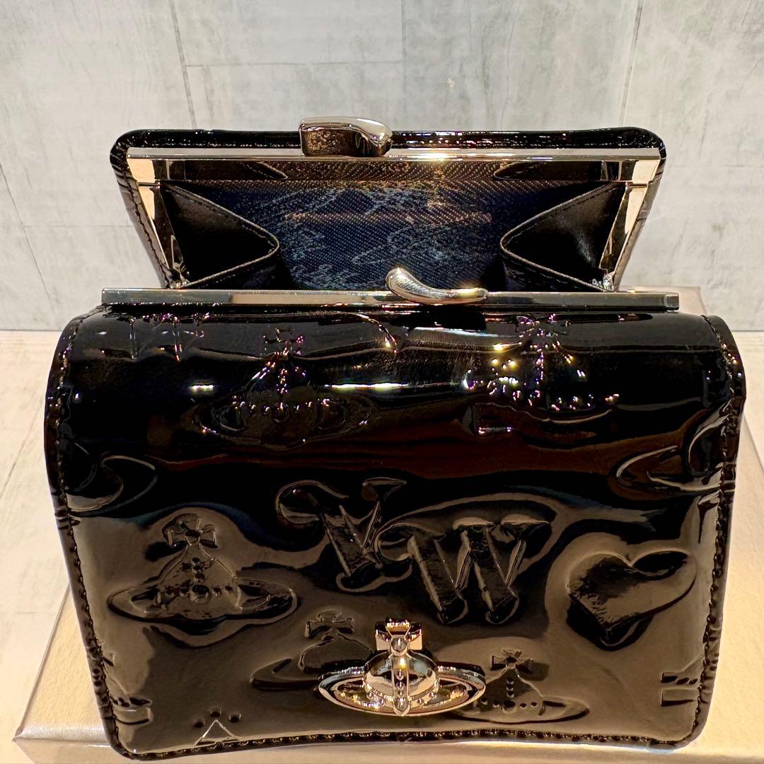 Vivienne Westwood 3つ折り財布 / エナメルブラック