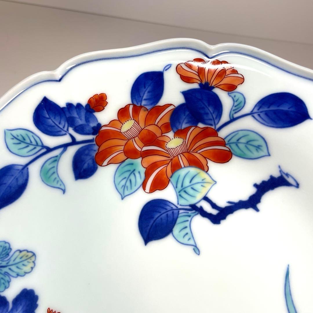 十三代 今右衛門 錦色鍋島 皿 菓子器 花絵