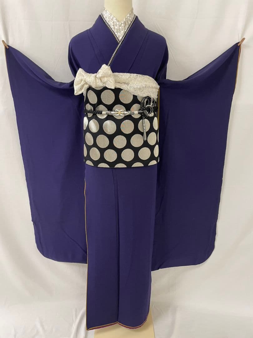 【WA-Modern】★★正絹無地振袖7点フルセット★★