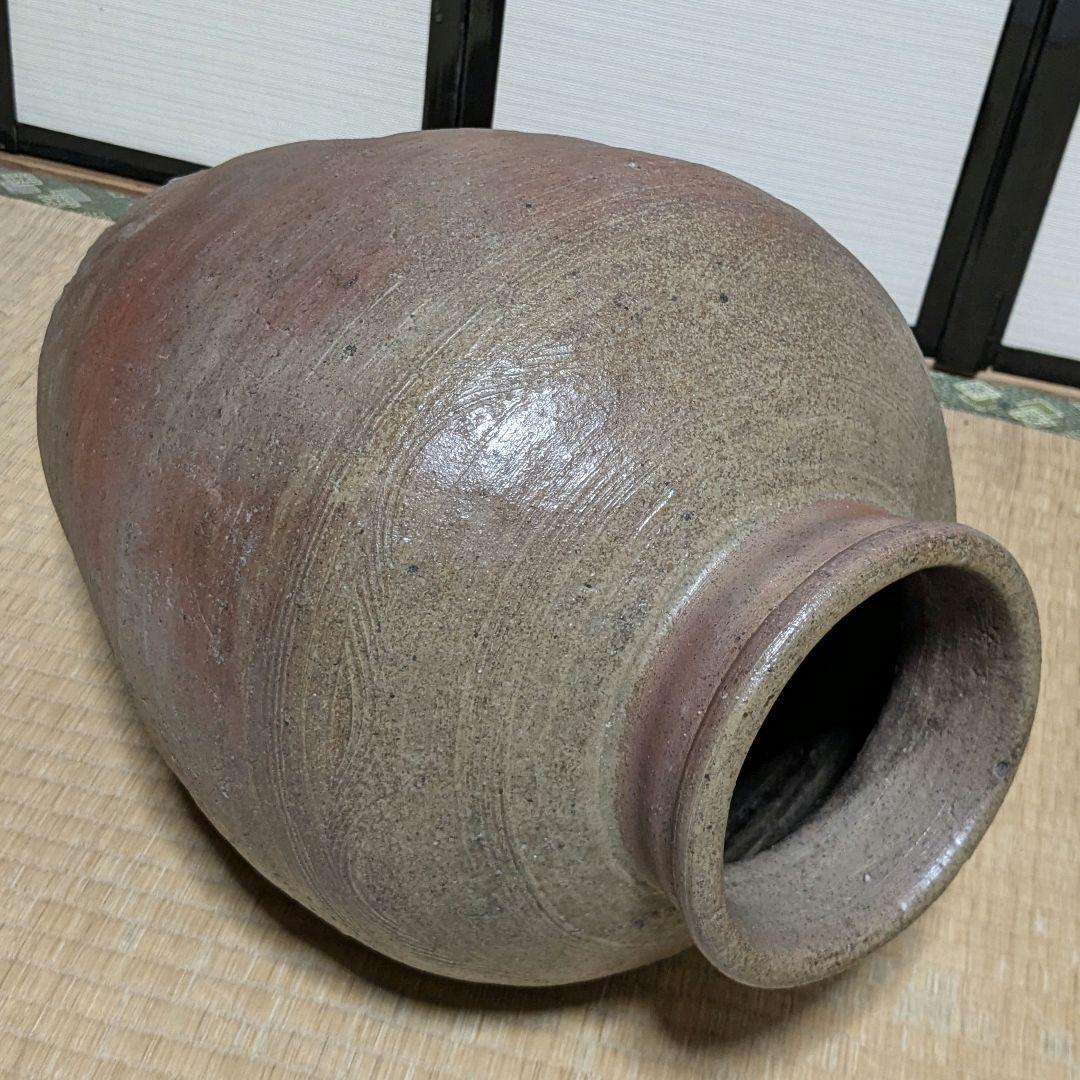 【超美品】室町時代 古備前 波状文壷 備前焼 壺 つぼ 花器 花入 置物 花瓶