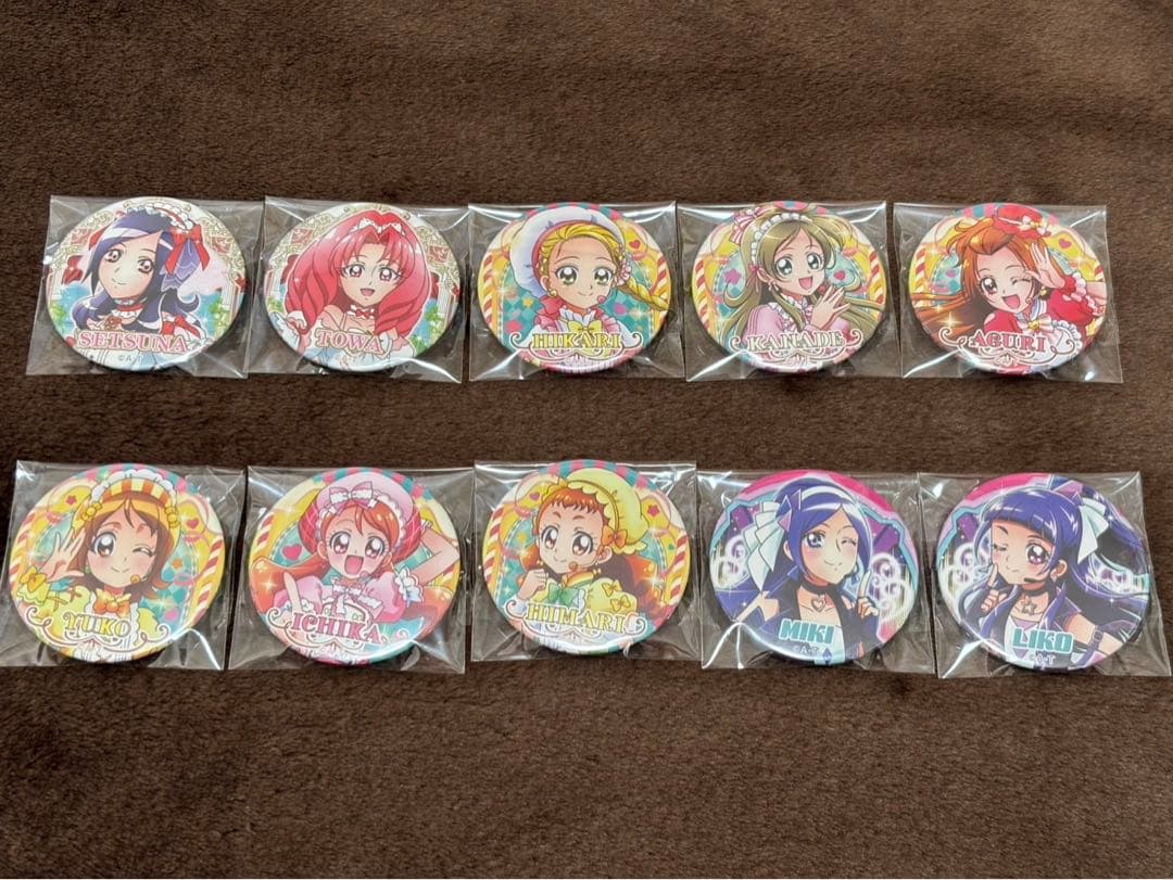 プリキュア缶バッジ　アイドルプリキュア缶バッジ　春フェス　コンプリート　CURE
