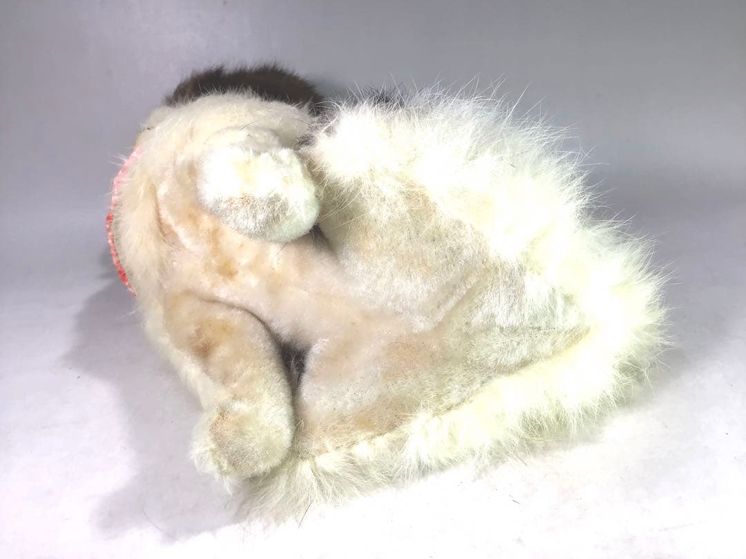 昭和30年 チン 狆 本物 兎の毛 ぬいぐるみ 犬 人形 アンティーク 毛皮